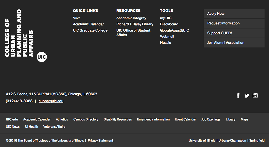 screenshot of mega footer example