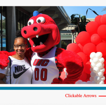 example timeline image identifying the clickable arrows
                  